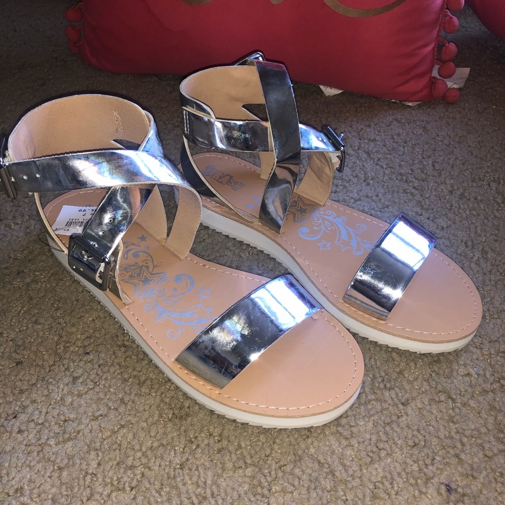Metallic Silver Sandal